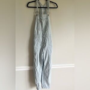 Gap 1969 Blue&White Cotton Railroad Overalls Women’s Size Medium